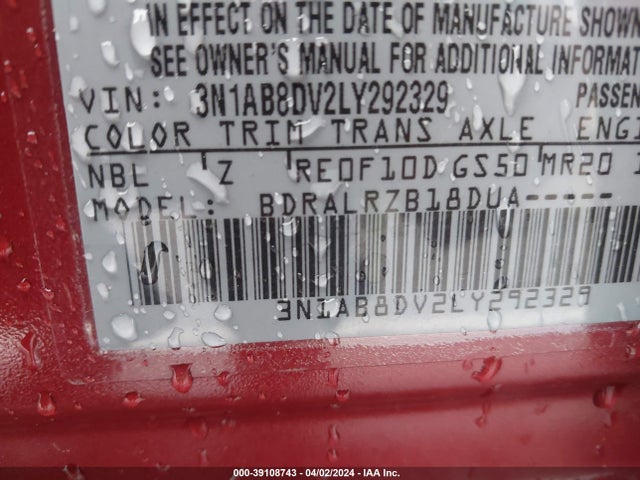 Nissan Sentra Sr Xtronic Cvt 2020 3N1AB8DV2LY292329 Image 9