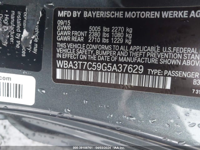WBA3T7C59G5A37629 BMW 435i Xdrive