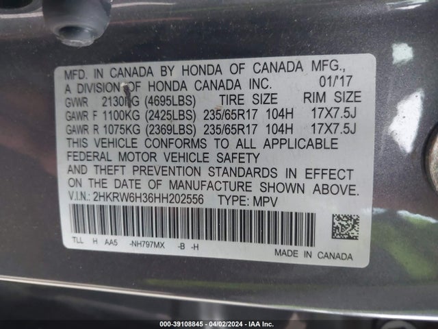 Honda CR-V LX 2017 2HKRW6H36HH202556 Image 9
