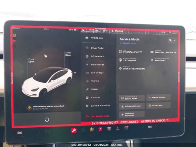 5YJ3E1EA1JF162177 Tesla Model 3 Long Range/mid Range