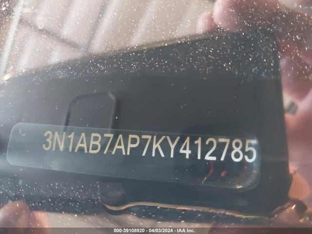 Nissan SENTRA SV 2019 3N1AB7AP7KY412785 Image 9
