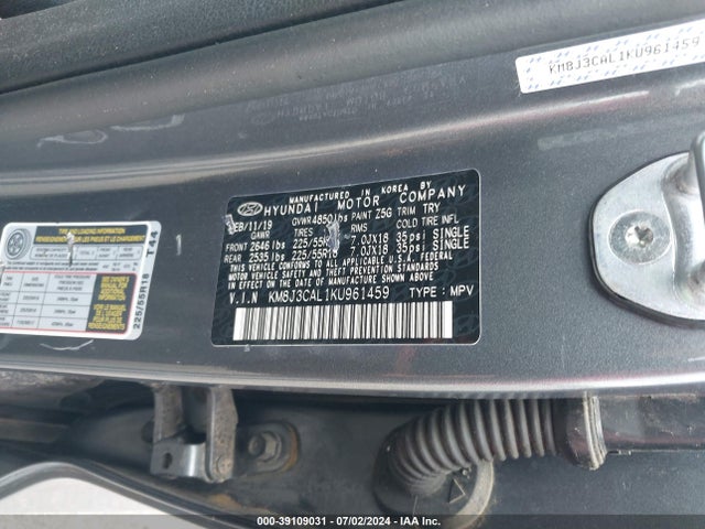 Hyundai Tucson Ultimate 2019 KM8J3CAL1KU961459 Image 9