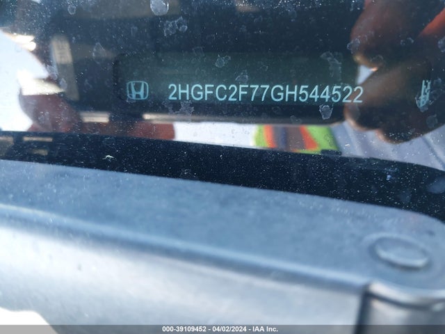Honda CIVIC EX 2016 2HGFC2F77GH544522 Image 9