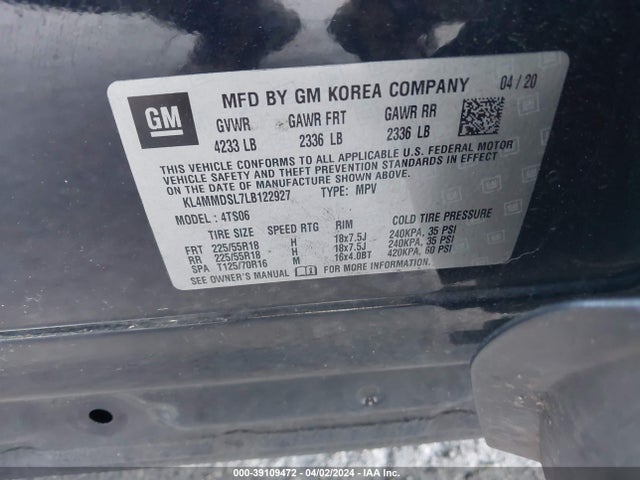 KL4MMDSL7LB122927 Buick Encore Gx Fwd Select