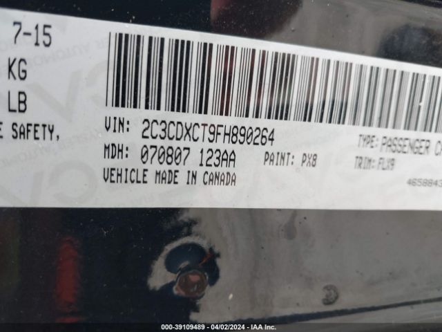 2C3CDXCT9FH890264 Dodge Charger Road/track