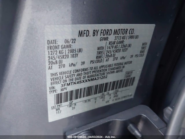 Ford Mustang Mach-e Gt 2022 3FMTK4SXXNMA31202 Image 9