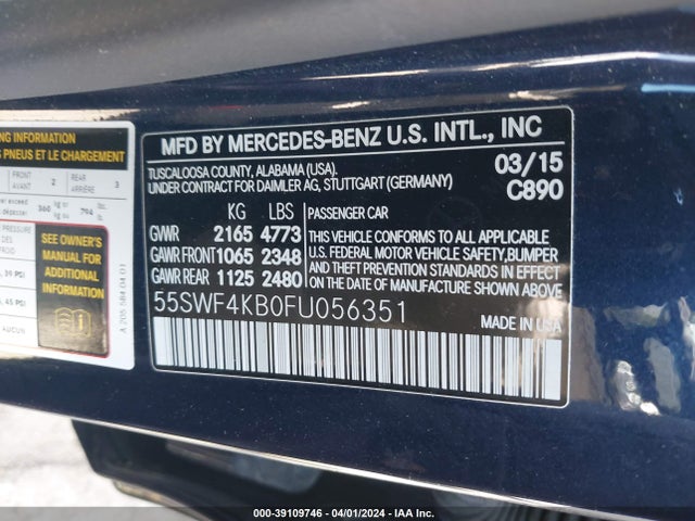 55SWF4KB0FU056351 Mercedes-Benz C 300 4matic/luxury 4matic/sport 4matic