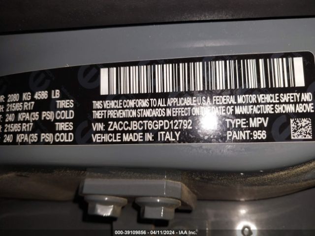 ZACCJBCT6GPD12792 Jeep Renegade Trailhawk