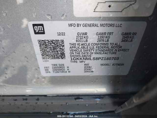 1GKKNMLS8PZ160703 GMC Acadia Fwd Slt