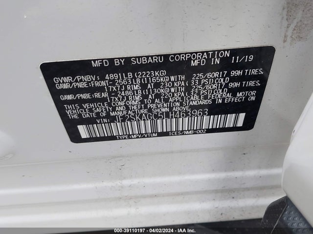 Subaru Forester Premium 2020 JF2SKAGC5LH463963 Image 9