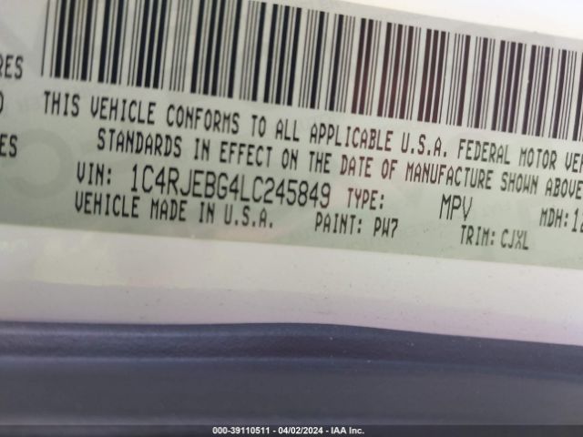 1C4RJEBG4LC245849 Jeep Grand Cherokee Limited 4x2