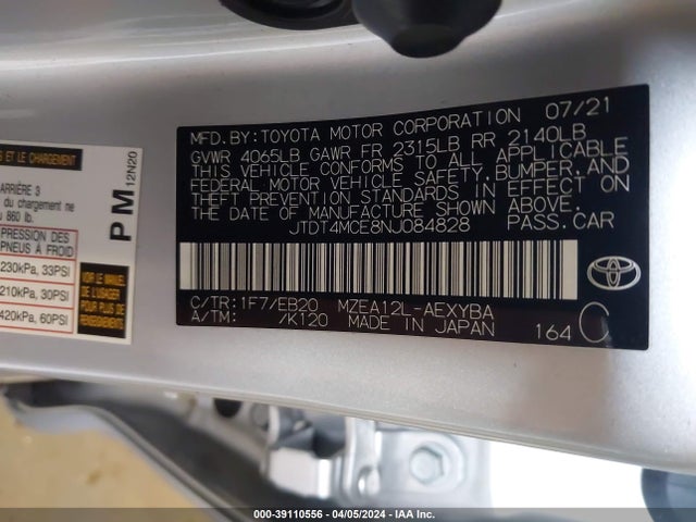 Toyota Corolla Xse 2022 JTDT4MCE8NJ084828 Image 9