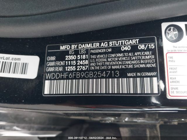 WDDHF6FB9GB254713 Mercedes-Benz E 400