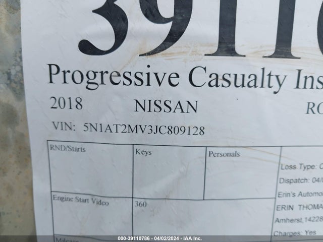 Nissan ROGUE SV 2018 5N1AT2MV3JC809128 Image 9