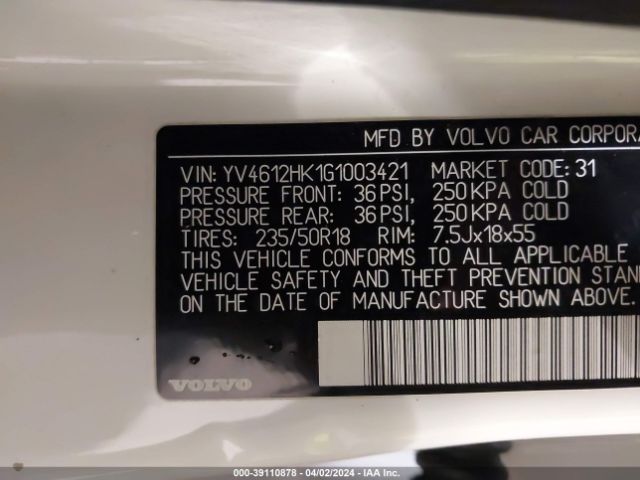 YV4612HK1G1003421 Volvo V60 Cross Country T5