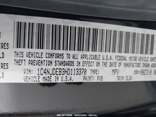 Jeep Compass High Altitude 4x4 2017 1C4NJDEB3HD113370 Image 9