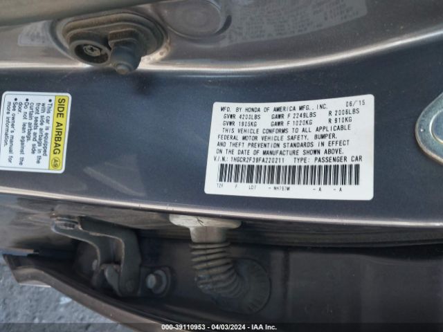 1HGCR2F39FA220211 Honda ACCORD LX