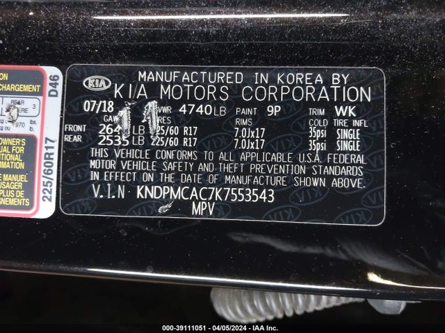 KIA Sportage Lx 2019 KNDPMCAC7K7553543 Image 17