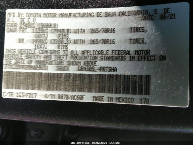 3TMCZ5AN2MM429931 Toyota Tacoma Trd Off-road