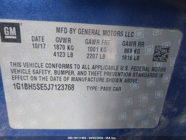 Chevrolet Cruze Lt Auto 2018 1G1BH5SE5J7123768 Image 9