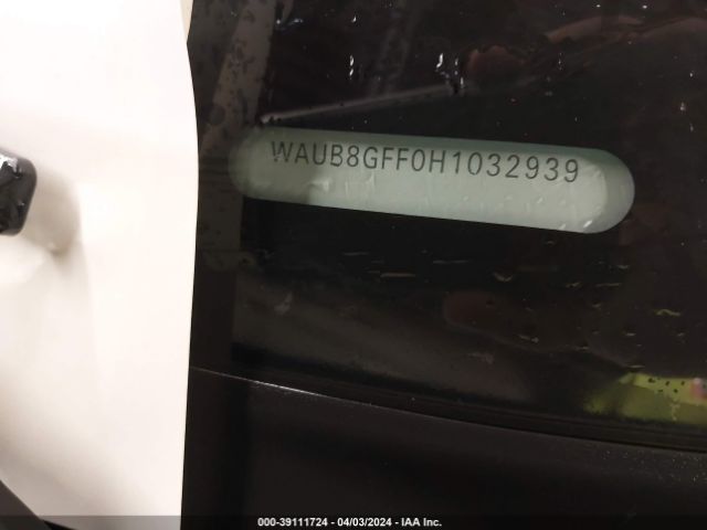 WAUB8GFF0H1032939 Audi A3 2.0t Premium