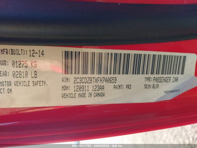 2C3CDZBTXFH740659 Dodge Challenger R/t Plus