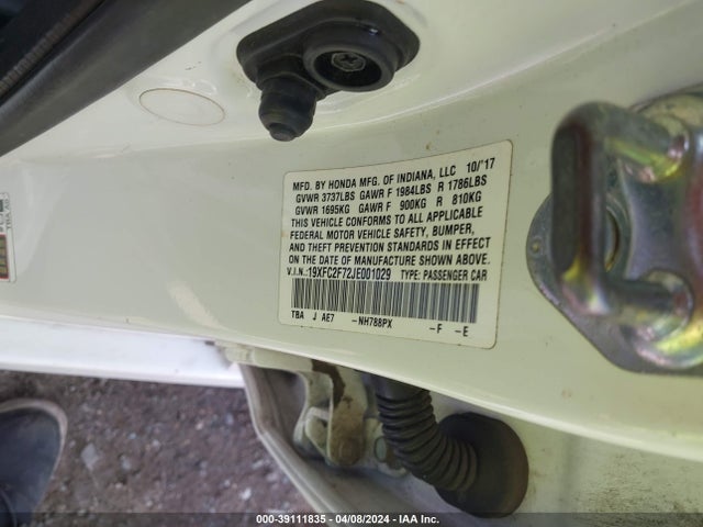 Honda CIVIC EX 2018 19XFC2F72JE001029 Image 9
