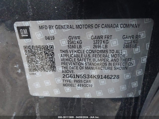 2G61N5S34K9146228 Cadillac XTS LUXURY