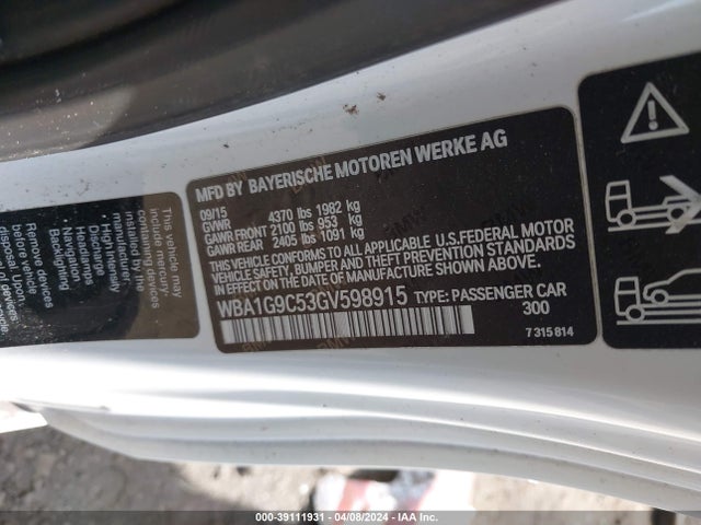 BMW 228i Xdrive 2016 WBA1G9C53GV598915 Image 9