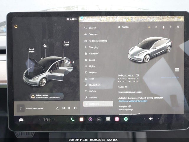 Tesla Model 3 Long Range Dual Motor All-wheel Drive 2022 5YJ3E1EB4NF322261 Image 17