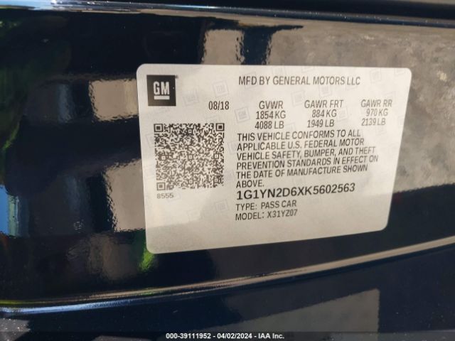 2019 CHEVROLET CORVETTE 1G1YN2D6XK5602563 Photo 8