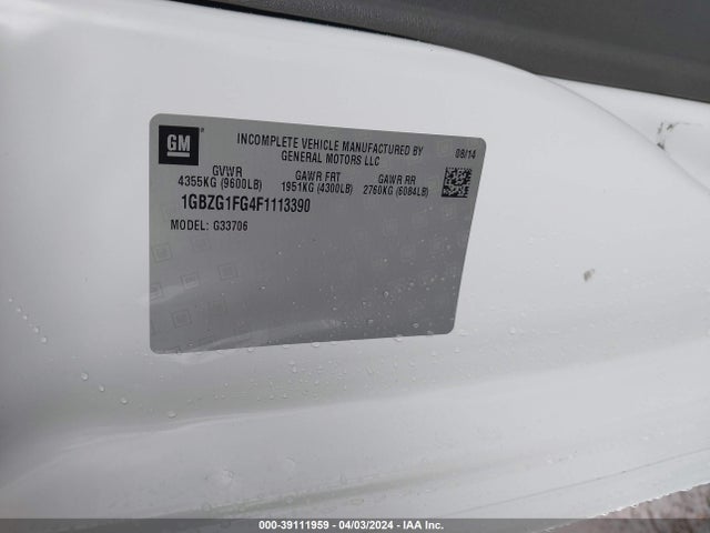 Chevrolet Express 3500 Lt 2015 1GBZG1FG4F1113390 Image 9