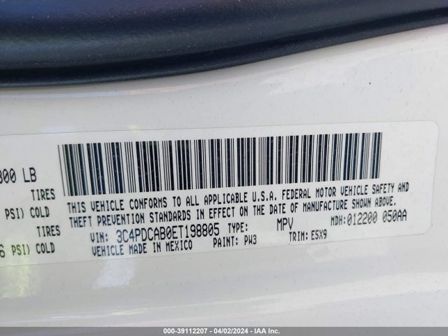 Dodge Journey American Value Pkg 2014 3C4PDCAB0ET198805 Image 9
