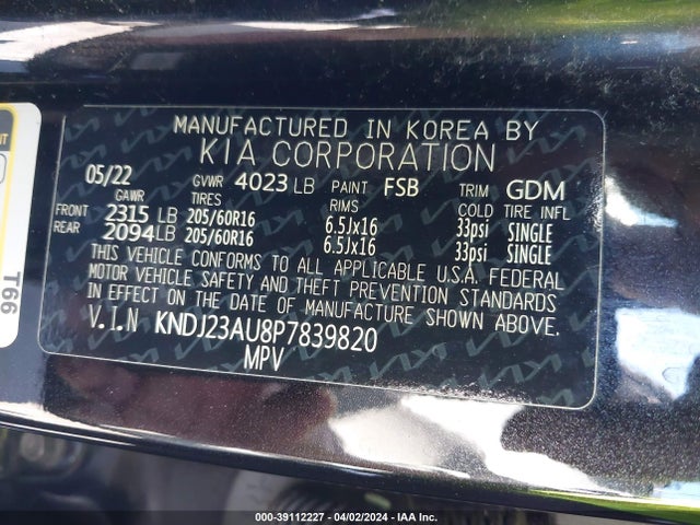 KIA SOUL LX 2023 KNDJ23AU8P7839820 Image 9