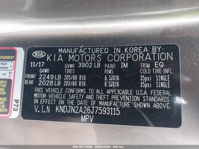 KIA Soul 2018 KNDJN2A26J7593115 Image 9