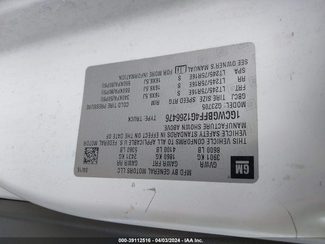 Chevrolet Express 2500 Work Van 2016 1GCWGBFF4G1266476 Image 9
