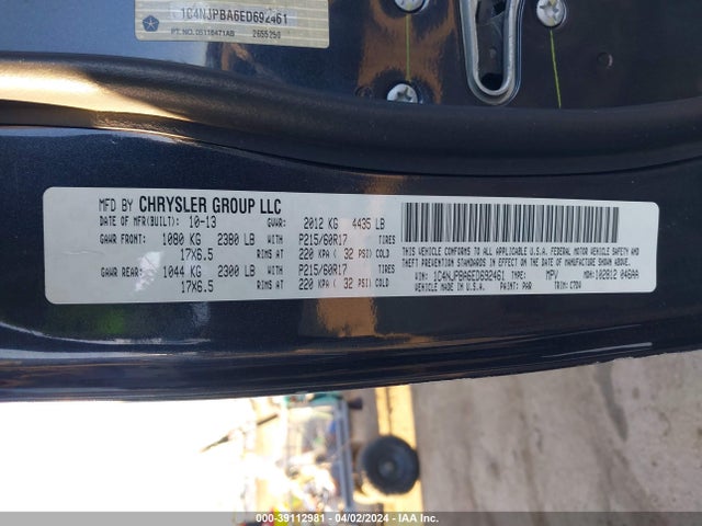 Jeep Patriot Altitude 2014 1C4NJPBA6ED692461 Image 9