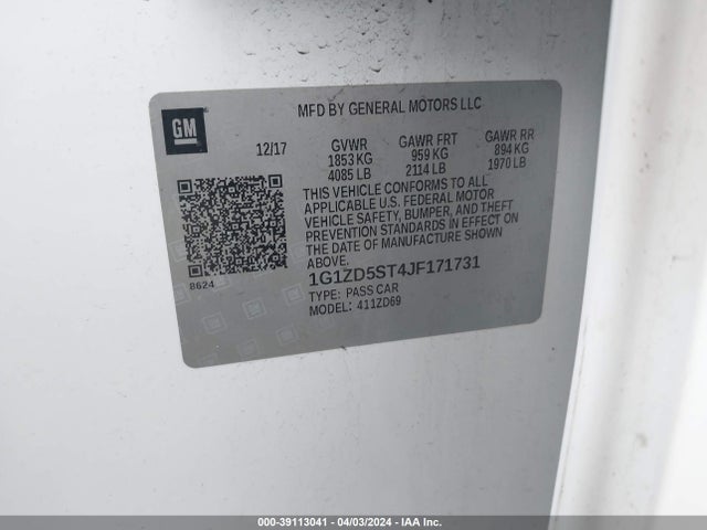 Chevrolet MALIBU LT 2018 1G1ZD5ST4JF171731 Image 9