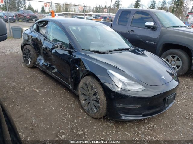 2023 Tesla Model 3 Rear-wheel Drive მანქანა იყიდება აუქციონზე, vin: 5YJ3E1EAXPF676120, აუქციონის ნომერი: 39113193