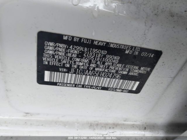 JF1GJAA65EH024796 Subaru Impreza 2.0i
