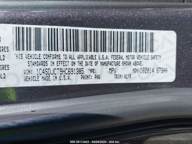 1C4SDJCT9HC691385 Dodge Durango R/t Awd