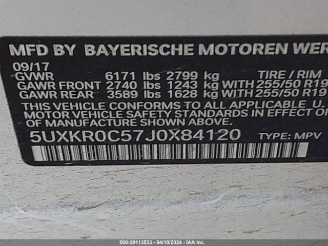 5UXKR0C57J0X84120 BMW X5 Xdrive35i