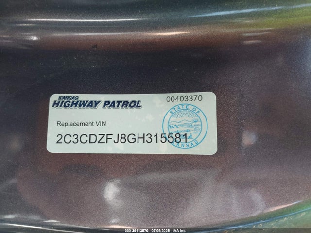 Dodge Challenger 392 Hemi Scat Pack Shaker 2016 2C3CDZFJ8GH315581 Image 9