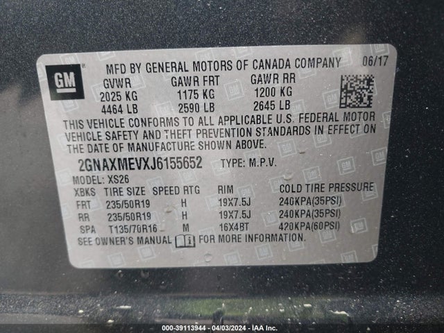 Chevrolet Equinox Premier 2018 2GNAXMEVXJ6155652 Image 9
