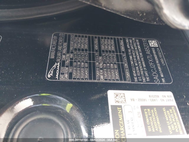 2020 JAGUAR F-PACE SADCJ2FX7LA652319 Photo 8