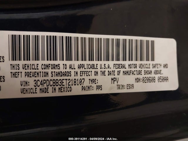 Dodge Journey Sxt 2014 3C4PDCBB3ET218107 Image 9