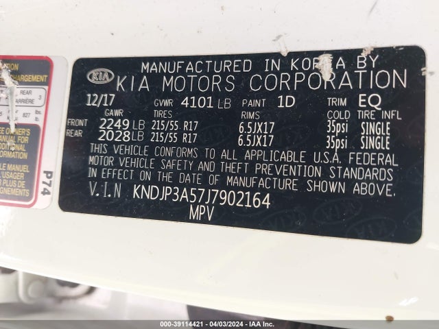 KIA SOUL + 2018 KNDJP3A57J7902164 Image 9