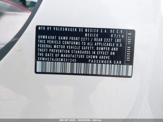 3VW4S7AJXEM331245 Volkswagen Jetta Gli Edition 30