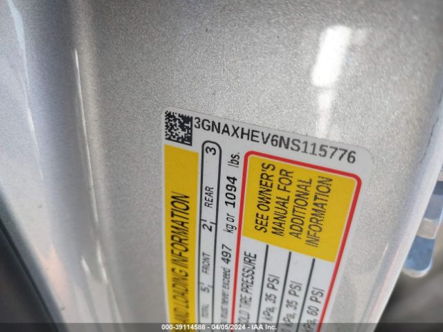 3GNAXHEV6NS115776 Chevrolet Equinox Fwd Ls