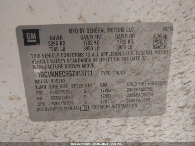 1GCVKNEC6GZ413711 Chevrolet Silverado 1500 Ls